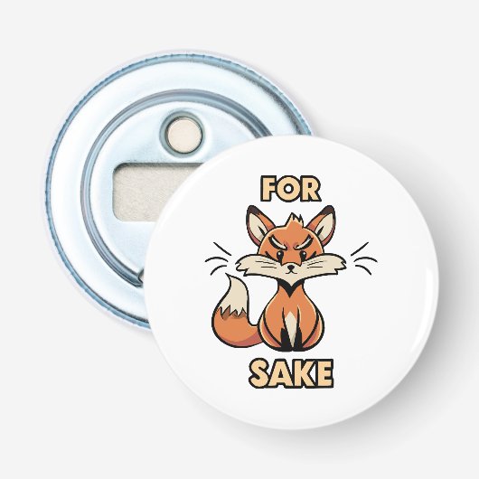 oh voor de lieve vrede button flesopener (Voorkant)
