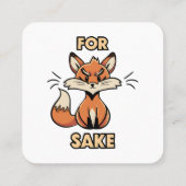 oh voor de vos vierkante visitekaartje (Achterkant)