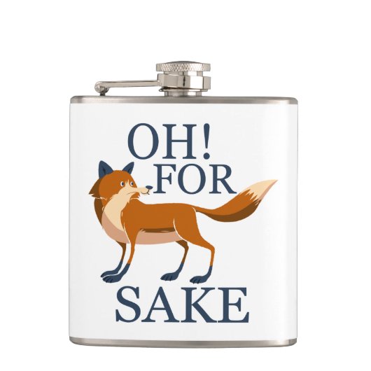 Oh voor de vossen. heupfles (Voorkant)
