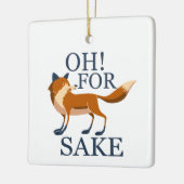 Oh voor de vossen. keramisch ornament (Links)