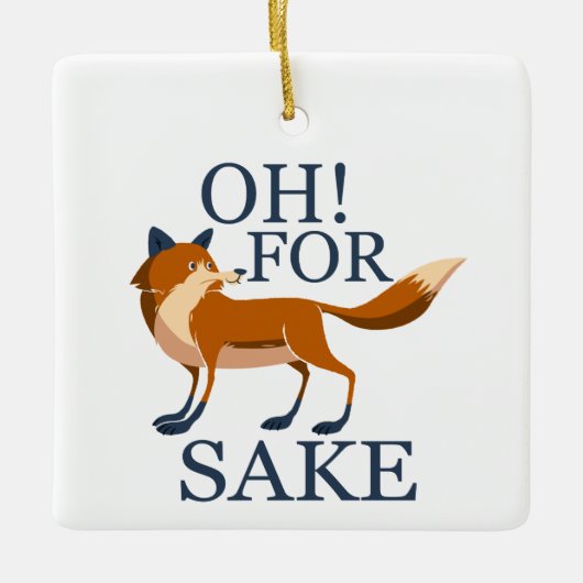 Oh voor de vossen. keramisch ornament (Voorkant)