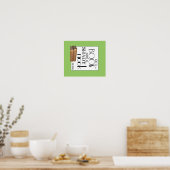 Oh voor een boek en een waanzinnig hoekje poster (Keuken)