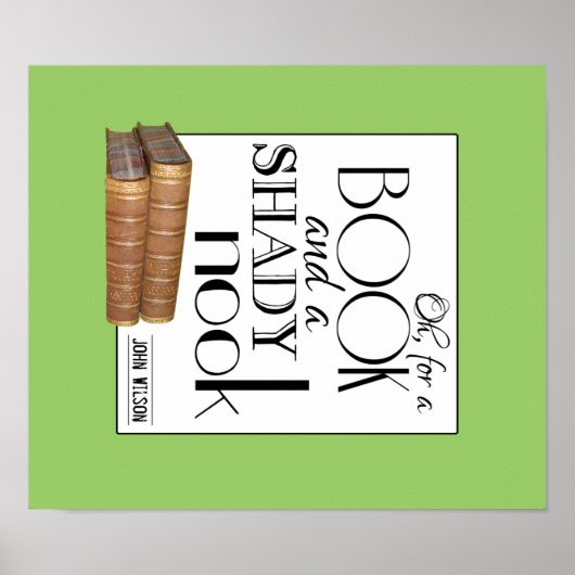 Oh voor een boek en een waanzinnig hoekje poster (Voorkant)