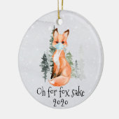 OH voor Fox Sake 2020 Face Mask kerstcadeau Keramisch Ornament (Links)