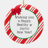 Oh voor Fox Sake, 2020, Grappig Happy Nieuwjaar Keramisch Ornament (Achterkant)