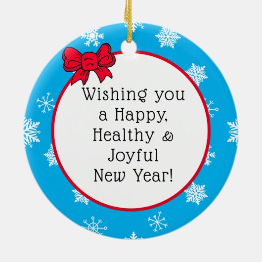 Oh voor Fox Sake, 2020, Grappig Happy Nieuwjaar Keramisch Ornament (Achterkant)