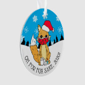 Oh voor Fox Sake, 2020, grappige Kerstmis Ornament (voorkant)