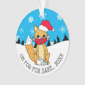 Oh voor Fox Sake, 2020, grappige Kerstmis Ornament (voorkant)