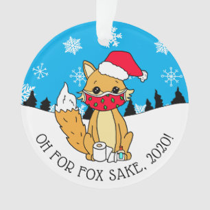 Oh voor Fox Sake, 2020, grappige Kerstmis Ornament