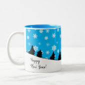 Oh voor Fox Sake, 2020, grappige Kerstmis Tweekleurige Koffiemok (Links)