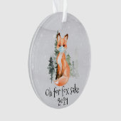 OH voor Fox Sake 2021 Face Mask Kerstmis Ornament (voorkant)