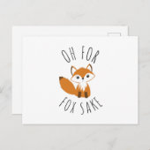 Oh voor Fox Sake Aankondigingskaart (Voorkant / Achterkant)