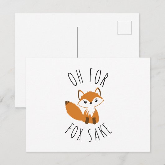 Oh voor Fox Sake Aankondigingskaart (Voorkant / Achterkant)