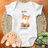 Oh voor Fox Sake Cute Funny Baby Bodysuit