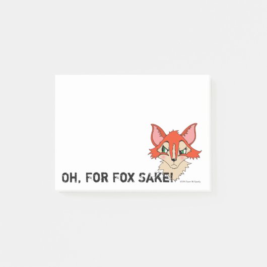 Oh voor Fox Sake Cute Red Oranje Foxy Post-it® Notes (Voorkant)