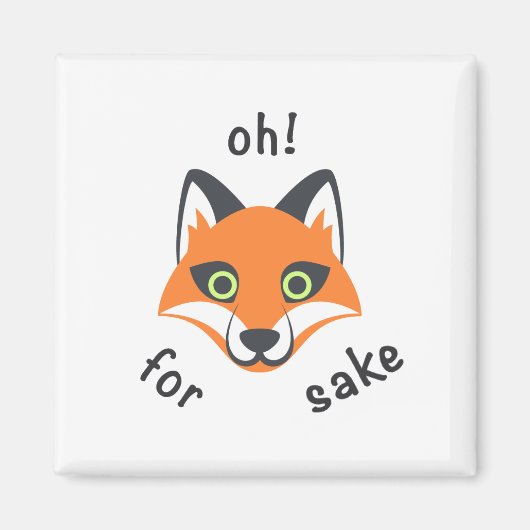 Oh! Voor Fox Sake: Emoji cartoon Magneet (Voorkant)