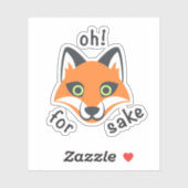 Oh! Voor Fox Sake: Emoji cartoon Sticker (Vel)