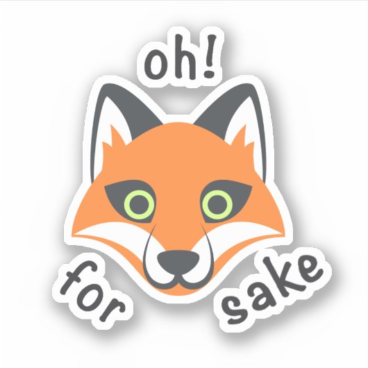 Oh! Voor Fox Sake: Emoji cartoon Sticker (Voorkant)