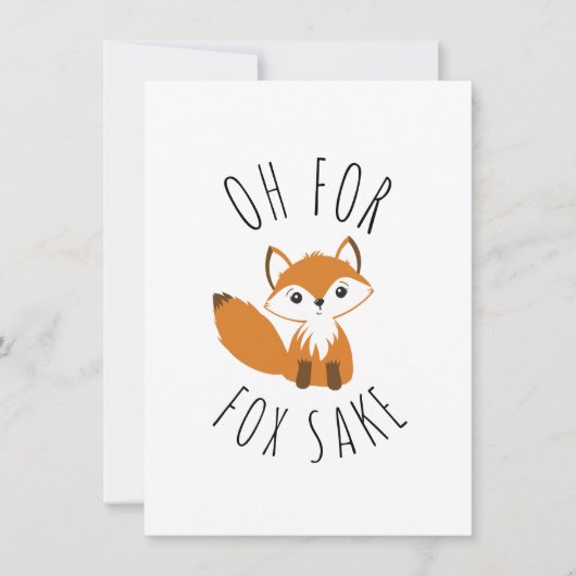Oh voor Fox Sake Feestdagenkaart (Voorkant)