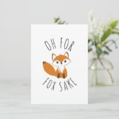 Oh voor Fox Sake Feestdagenkaart (Staand voorkant)