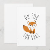 Oh voor Fox Sake Feestdagenkaart (Voorkant / Achterkant)