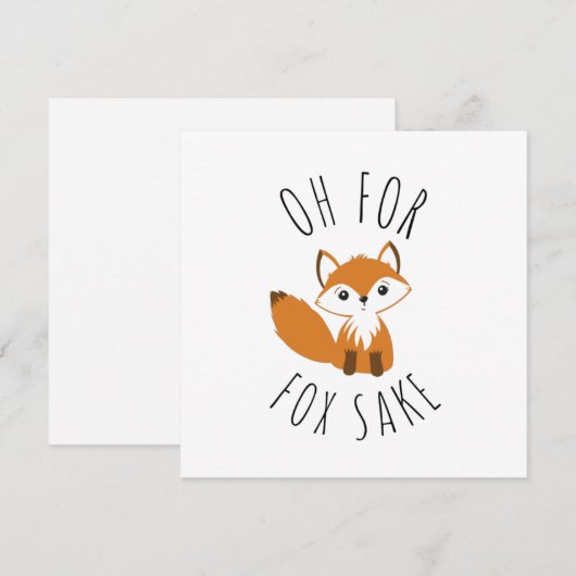 Oh voor Fox Sake Feestdagenkaart (Voorkant / Achterkant)