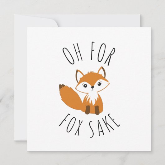 Oh voor Fox Sake Feestdagenkaart (Voorkant)