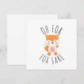 Oh voor Fox Sake Feestdagenkaart (Voorkant / Achterkant)