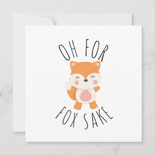 Oh voor Fox Sake Feestdagenkaart (Voorkant)
