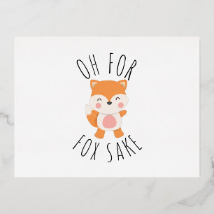 Oh voor Fox Sake Folie Feestdagen Briefkaart