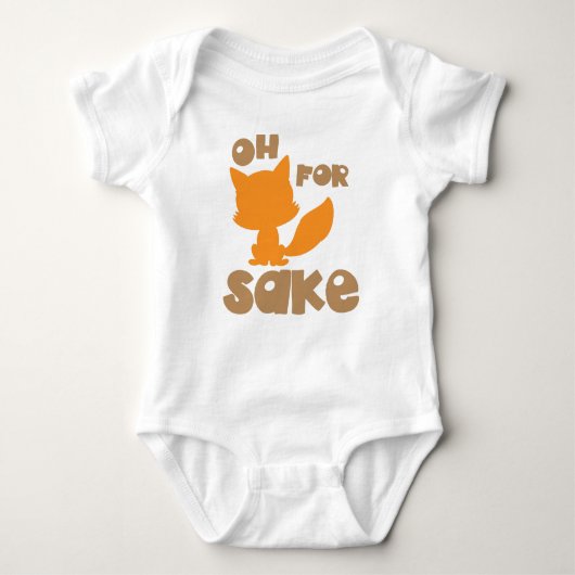 Oh voor Fox Sake, Fox Silhouette, Woodland Animal Romper (Voorkant)