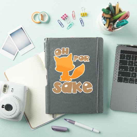 Oh voor Fox Sake, Fox Silhouette, Woodland Animal Sticker (iPad Cover)