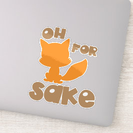 Oh voor Fox Sake, Fox Silhouette, Woodland Animal Sticker