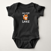 Oh voor Fox Sake Funny Foxes Pun Romper (Voorkant)