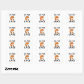 Oh voor Fox Sake Funny Foxes Pun Vierkante Sticker (Vel)