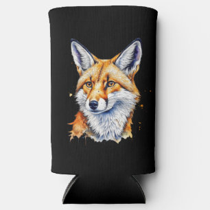 Oh, voor Fox Sake! Grappig Waterverf Fox Quote Seltzer Blikjeskoeler