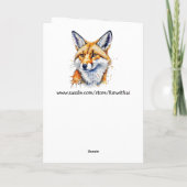 Oh, voor Fox Sake! Grappige Waterverf Kaart (Achterkant)