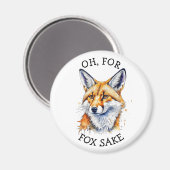 Oh, voor Fox Sake! Grappige Waterverf Magneet (Voorkant / Achterkant)