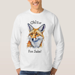Oh, voor Fox Sake! Grappige Waterverf T-shirt