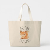 Oh voor Fox Sake Grote Tote Bag (Achterkant)