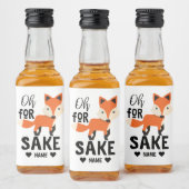 Oh voor Fox Sake Likeurfles Etiket (Flessen)