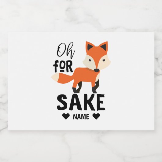 Oh voor Fox Sake Likeurfles Etiket (Enkel label)