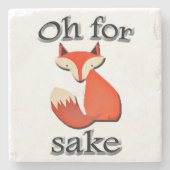 Oh voor Fox Sake Marble Onderzetter (Voorkant)