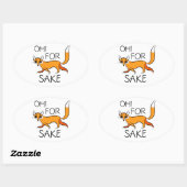 OH VOOR FOX SAKE! OVALE STICKER (Vel)