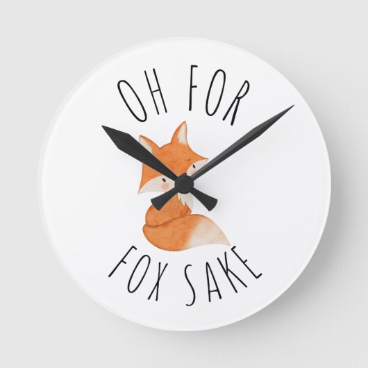 Oh voor Fox Sake Ronde Klok (Voorkant)