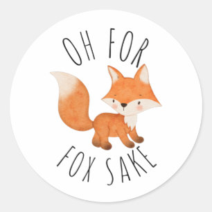 Oh voor Fox Sake Ronde Sticker