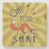 Oh voor Fox Sake Stone Onderzetter (Voorkant)