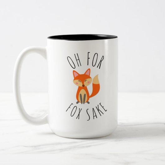 Oh voor Fox Sake Tweekleurige Koffiemok (Links)