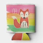 Oh voor Fox Sake Waterverf Stripes Blikjeskoeler (Achterkant)