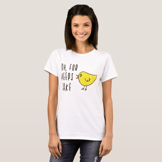 Oh voor Peeps Sake Cute Schattig Paasbroodje Chick T-shirt (Voorkant volledig)